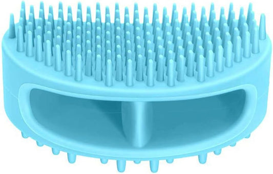"Silicone Pet Grooming Brush: Gentle Bathing and Massaging for Dogs & Cats of all Sizes"